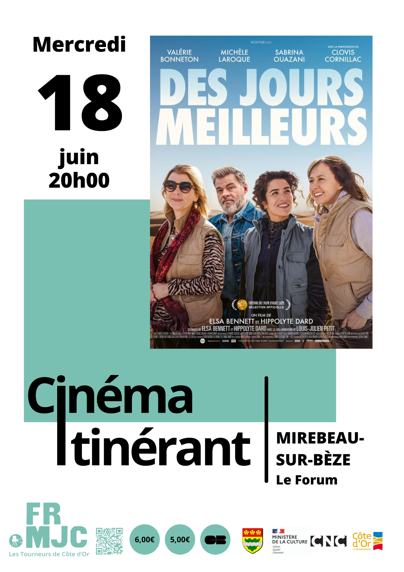 Affiche Des jours meilleurs film diffusé au Forum le 18 juin 2025