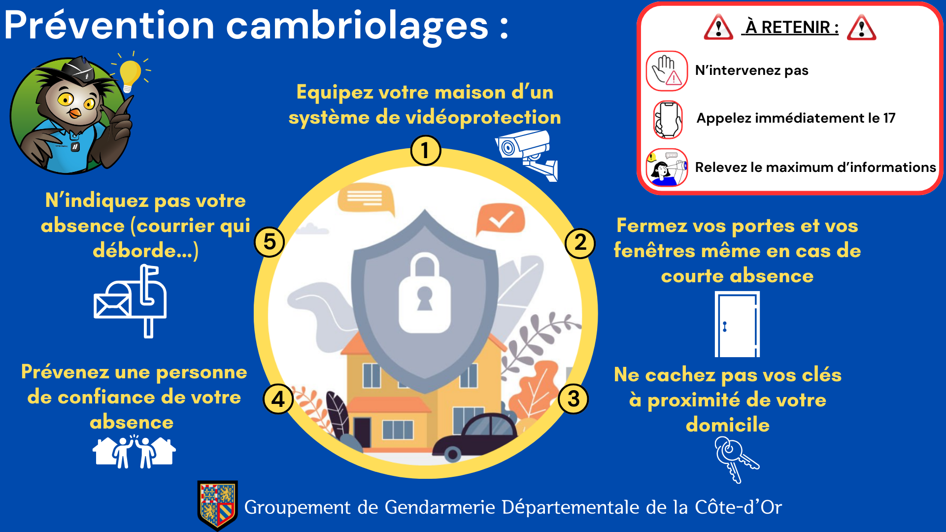 Recommandations cambriolages