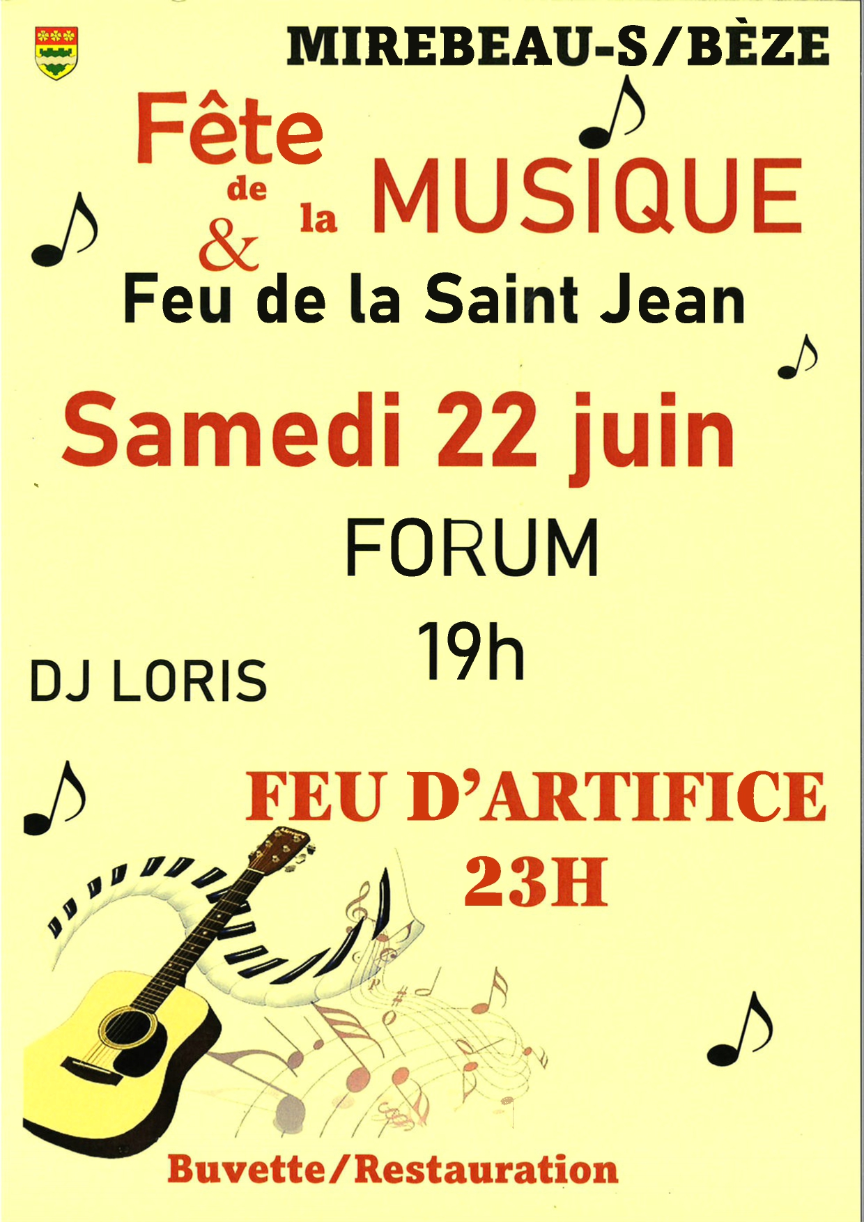 Fête de la musique et feu de la saint jean