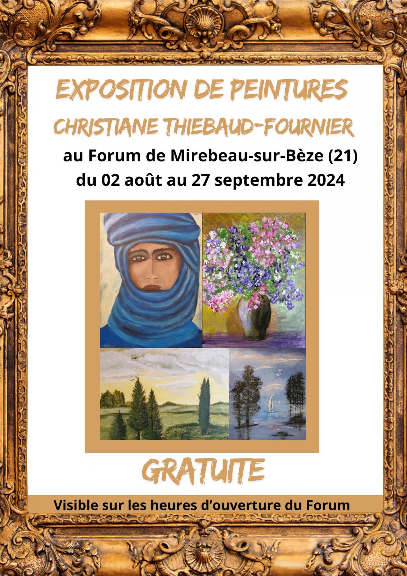 Exposition de peintures Christiane Thiebaud Fournier